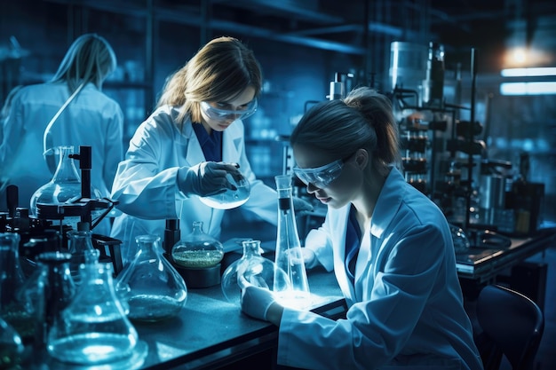 Científicos realizando investigación en laboratorio